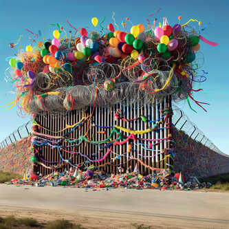 “Texas Governor Declares ‘Razor Wire Fiesta’ Along Border, Promising More Tangled Surprises” funny news funny newz weird news