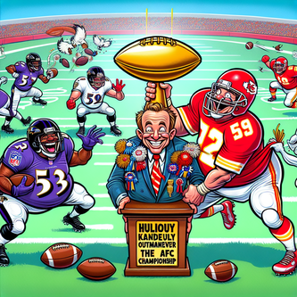 “Baltimore Ravens Befuddle Chiefs, Finally Snatch AFC Championship from Arrowhead’s Grasp” funny news funny newz weird news