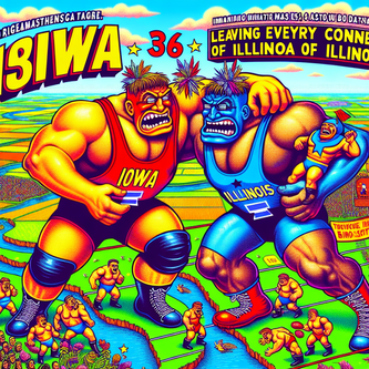 “Iowa’s Wrestling Titans Conquer Illinois, Leaving No Mat Untouched in a 36-6 Road Rampage!” funny news funny newz weird news