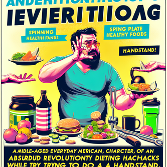 “Middle-Aged American Astonishes Nation with Revolutionary Dieting Hack: Unveiling the Absurdity of the Fitness Industry” funny news funny newz weird news