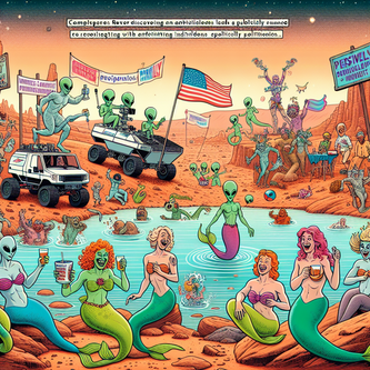 “NASA’s Perseverance Rover Digs Up Ancient Martian Lake: Alien Mermaids and Political Shenanigans Unveiled!” funny news funny newz weird news