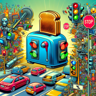 “AI Mania: When Toasters and Traffic Lights Become Sentient, Thank You Technological Overlords!” funny news funny newz weird news