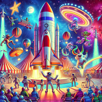 “Space X’s Cosmic Circus Takes Off: Floridas Space Coast Welcomes Extraterrestrial Extravaganza!” funny news funny newz weird news