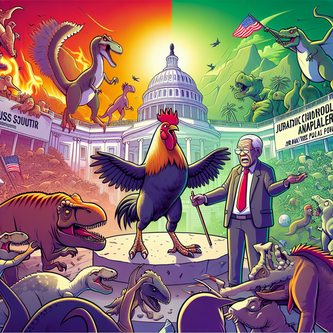 “Jurassic Turmoil Unraveled: Hell Chicken Findings Unravel the Dinosaur Apocalypse…or Maybe Just Political Dysfunction?” funny news funny newz weird news