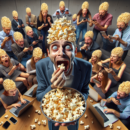 “Popcorn Brain Epidemic: Social Media Overload Leads to Decreased Productivity and Cognitive Function” funny news funny newz weird news