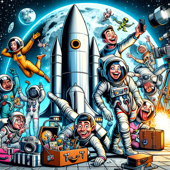 “Groundbreaking Moon Mission: Humans Prepare to Leave Their Mark… Again.” funny news funny newz weird news