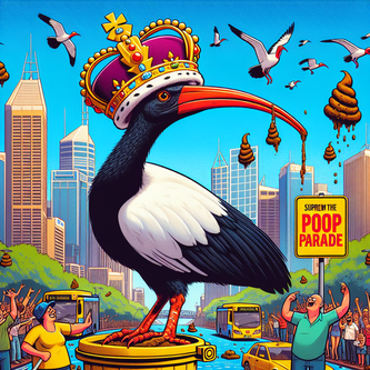 “Sydney Surrenders to Avian Overlords as Bin Chickens Reign Supreme with Poop Parade” funny news funny newz weird news