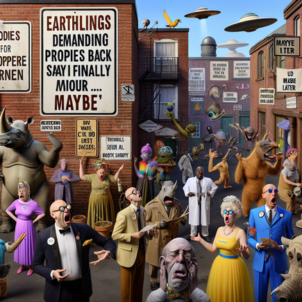 “Earthlings demand bodies back so they can finally mourn properly… maybe?” funny news funny newz weird news